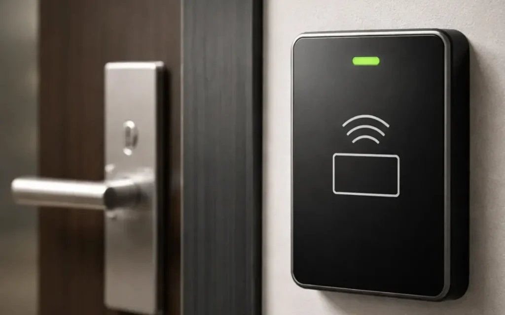 انواع روش‌های احراز هویت در سیستم کنترل تردد شامل کارت، رمز عبور و بیومتریک