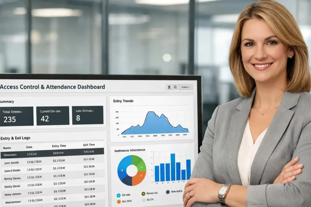 ثبت ورود کارکنان در دستگاه کنترل تردد برای مدیریت دقیق ساعات کاری و افزایش انضباط زمانی