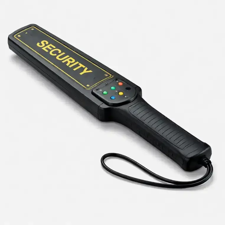 نمای نزدیک راکت بازرسی فلزیاب دستی