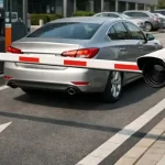 سیستم مدیریت پارکینگ هوشمند در ورودی پارکینگ با راهبند و دوربین پلاک خوان